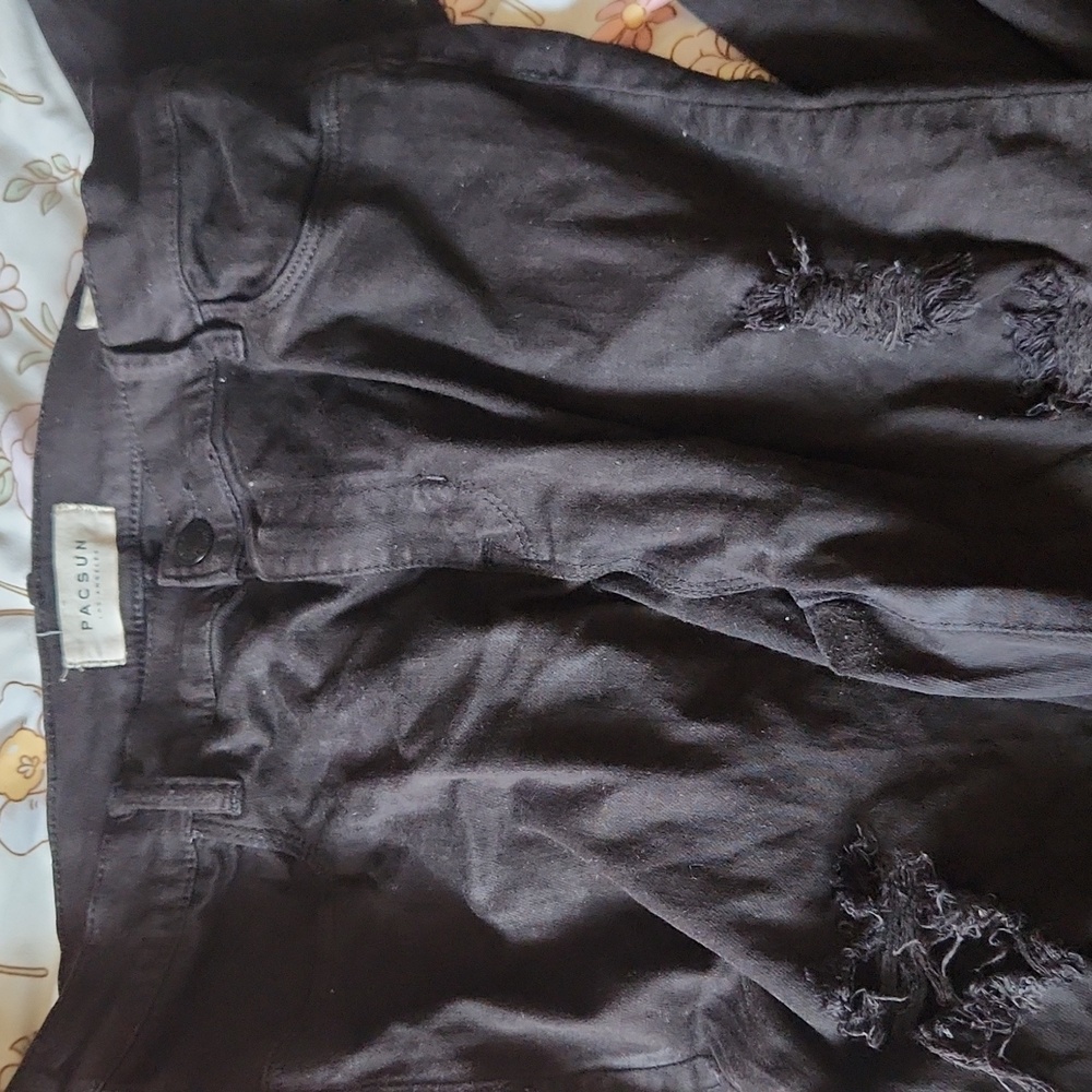 Pacsun black torn at the knees jeans